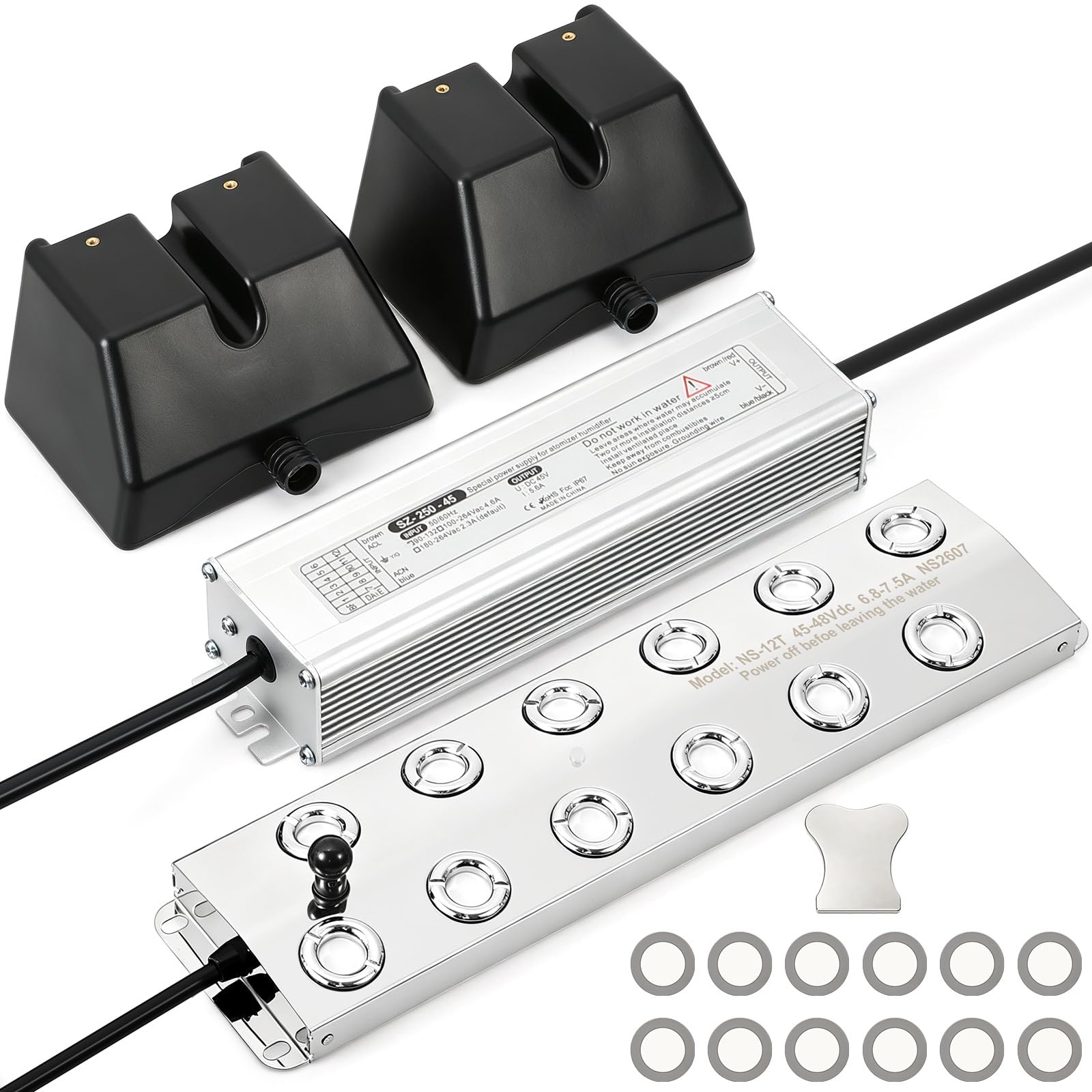 Halloween Ultrasonic Fogger 12 Head Mist Maker Fogger 110/220vac 400w Power