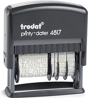 Trodat 4817A - Sello fechador, color negro (versión francesa)