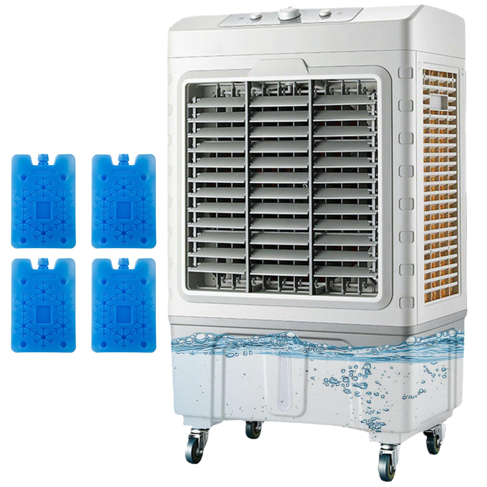 TIANQIHAO Commercial Evaporative Air Cooler Fan With 50/55L Water Tank, 3 Speeds, 120° Oscillating For Outdoor Workshop,10000 air volume + remote contro