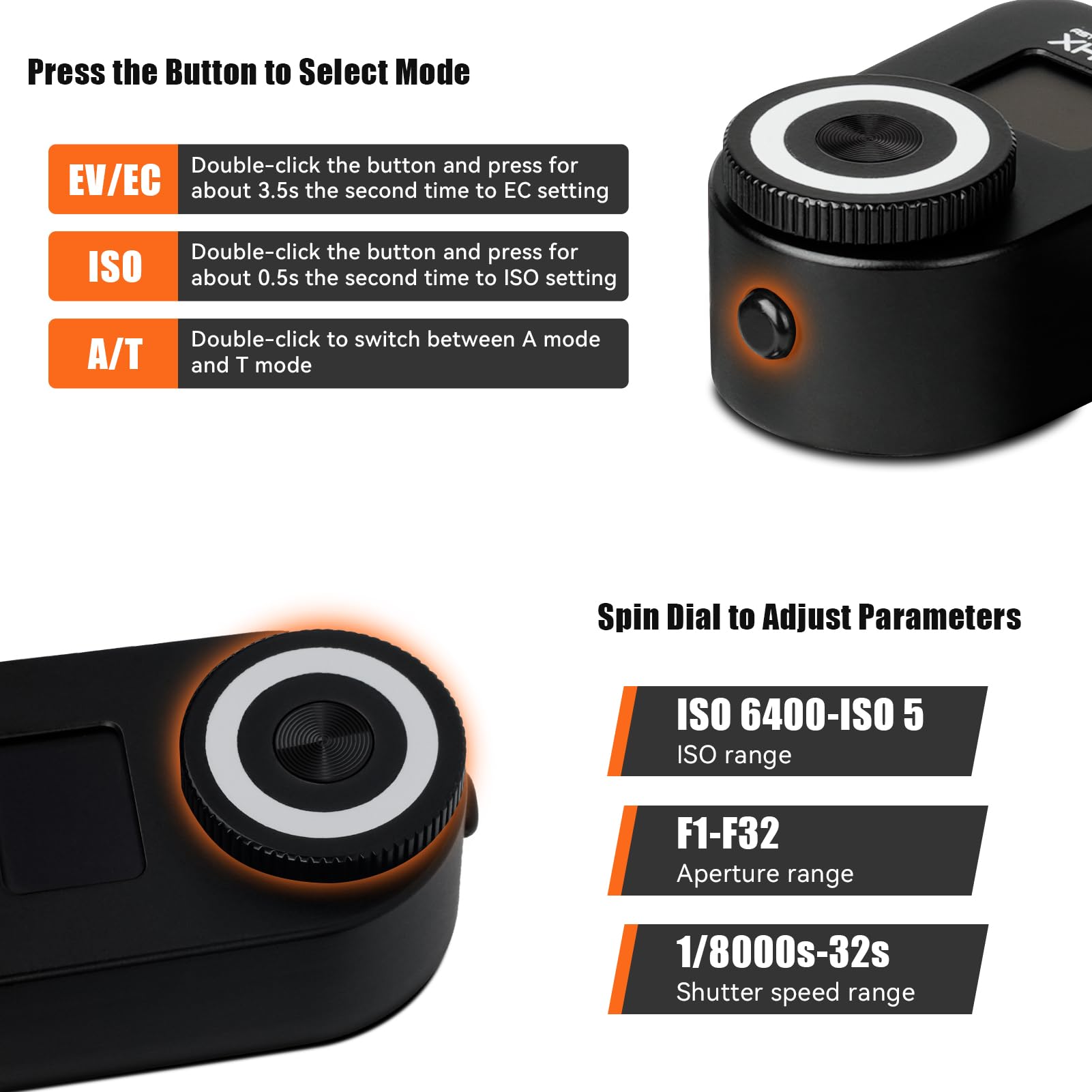 AstrHori XH-2露出計 撮影用メーター 40速シャッター速度 コールド Amazon | AstrHori XH-2露出計 撮影用メーター 40速シャッター