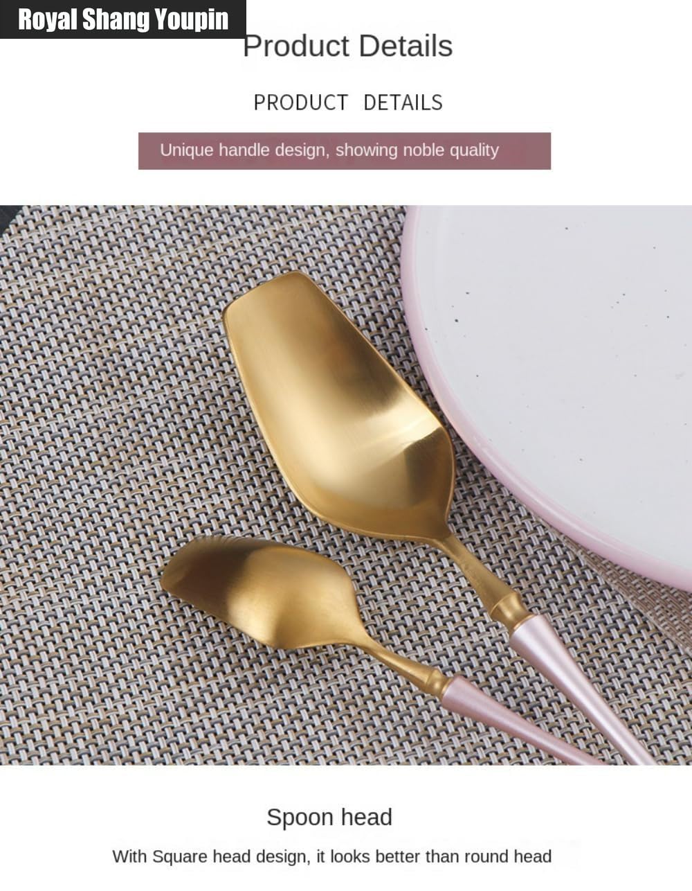 Squisita Piccola Vita Barbarica Oro Rosa Cucina Acciaio Inossidabile Posate Stoviglie Posate Set Di Posate Casa Ristoranti Banchetti Coltello Da Bistecca E Forchetta Cucchiaio Da Insalata (16 pezzi)