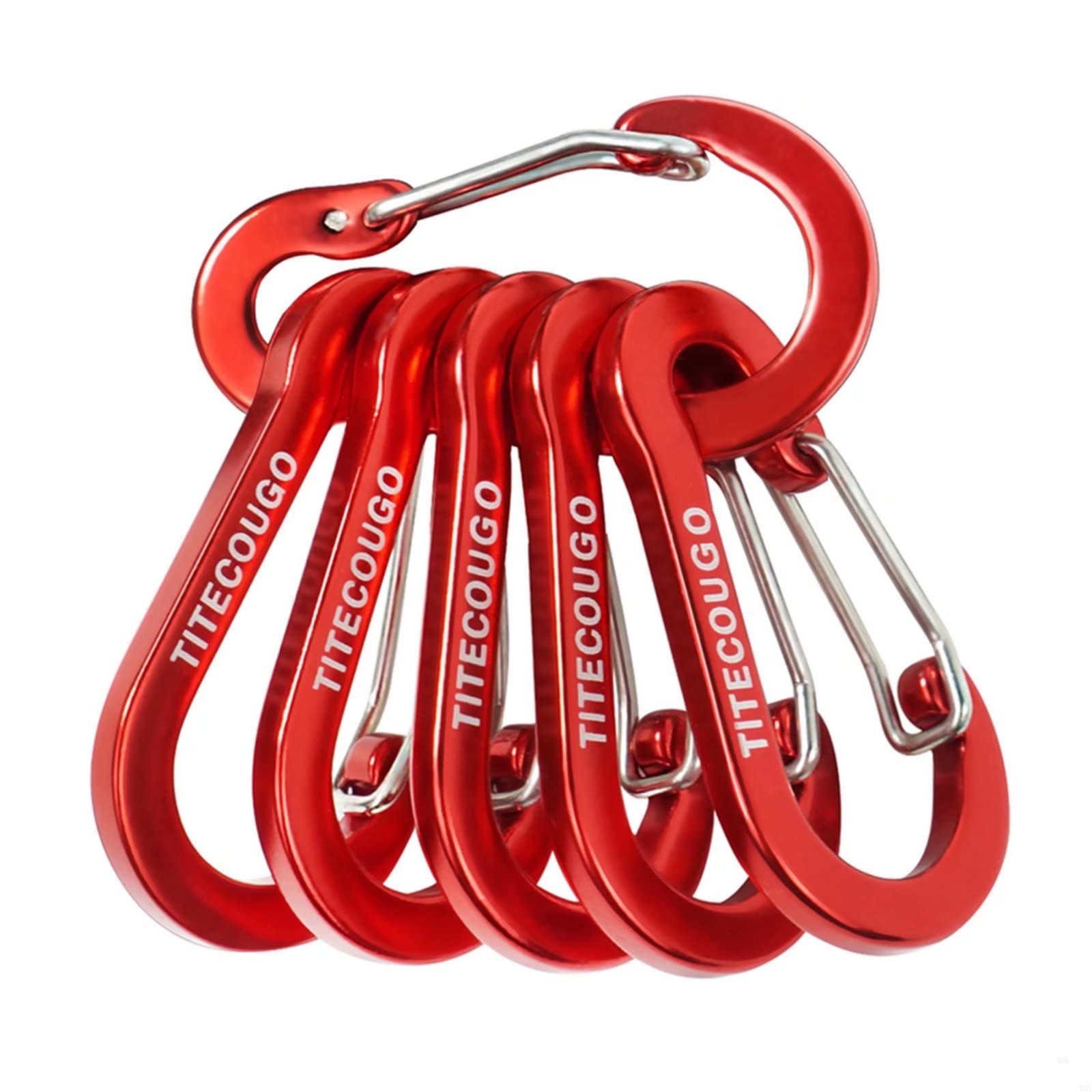 TITECOUGO Mini Carabiner Keychain for Camping Tent Backpack Bottle Accessories