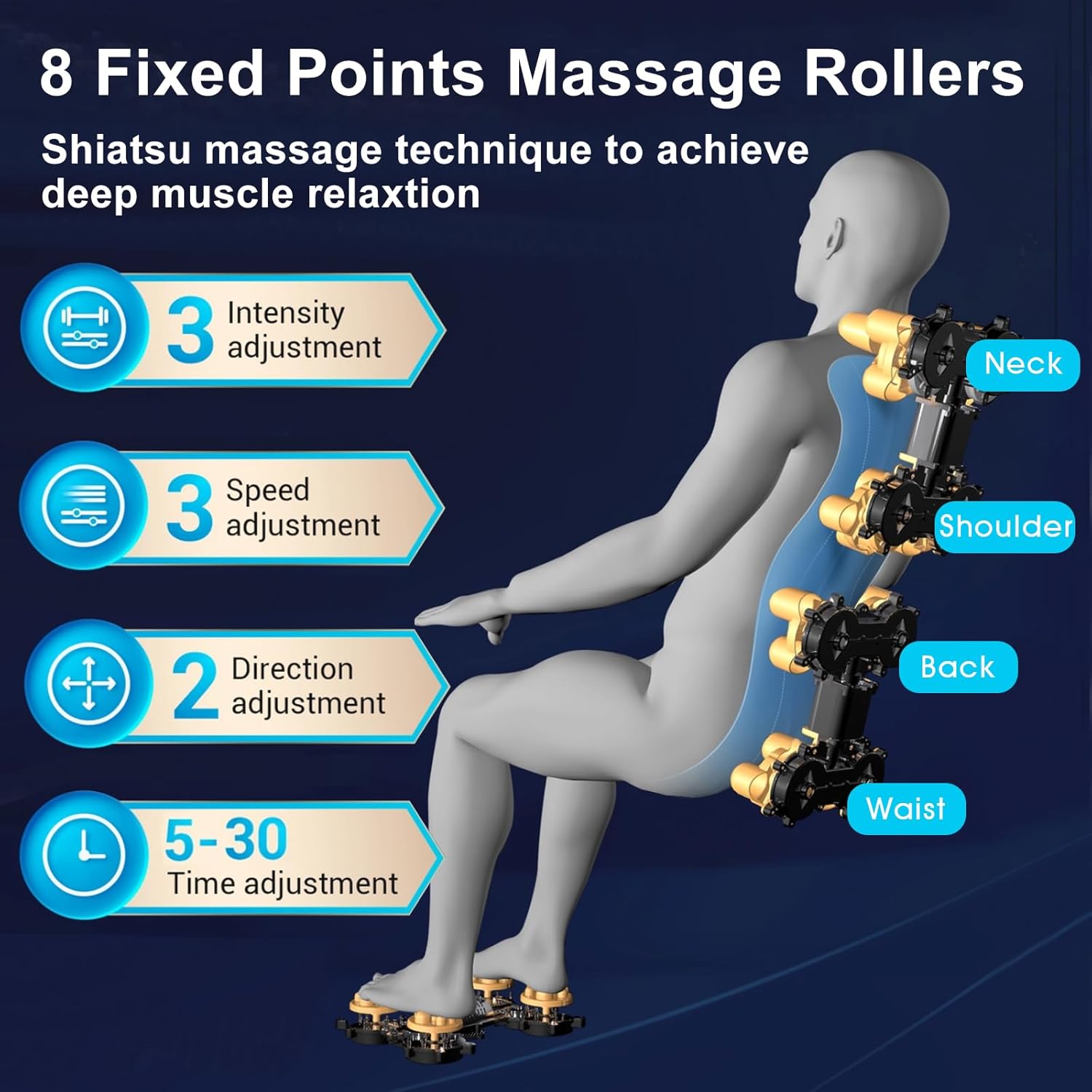 Artist hand Massage Chair Full Body, Zero Gravity Massage Chair Shiatsu Massage Recliner with 5 Auto Modes, Back & Upper Legs Heating, Built-in Speakers, Calfrest Extension, Airbags, Foot Rollers