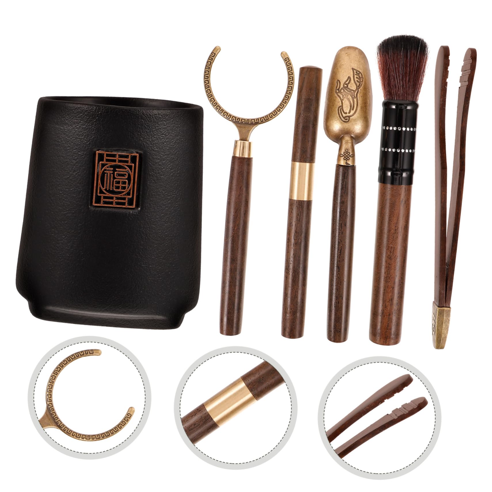 iplusmile 2sätze Teiliges Set Für Chinesische Teezeremonie Kung Fu Tee Utensilien Inkl Teelöffel Und Teescoop Für Losen Tee Elegantes Design Für Teeliebhaber