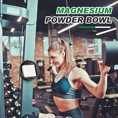 Miniatura 6 de Recipiente de tiza para gimnasio, soporte magnético para tiza para levantamiento de pesas, entrenamiento, gimnasio, multiposición, para accesorios