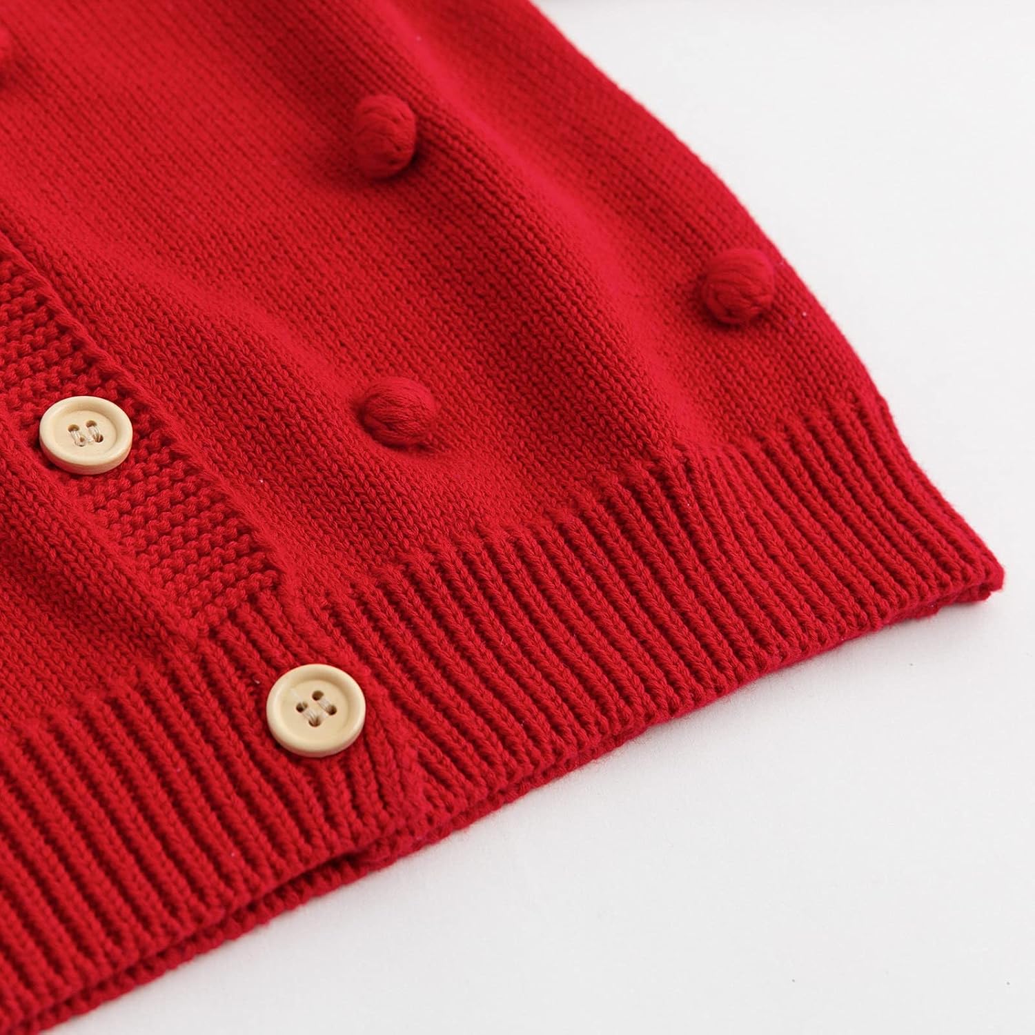 Simplee kids Baby Sweater Cardigan Jacquard Cable-Knit Spring Coat Long Sleeve Cardigan for Baby Girl - Image 6