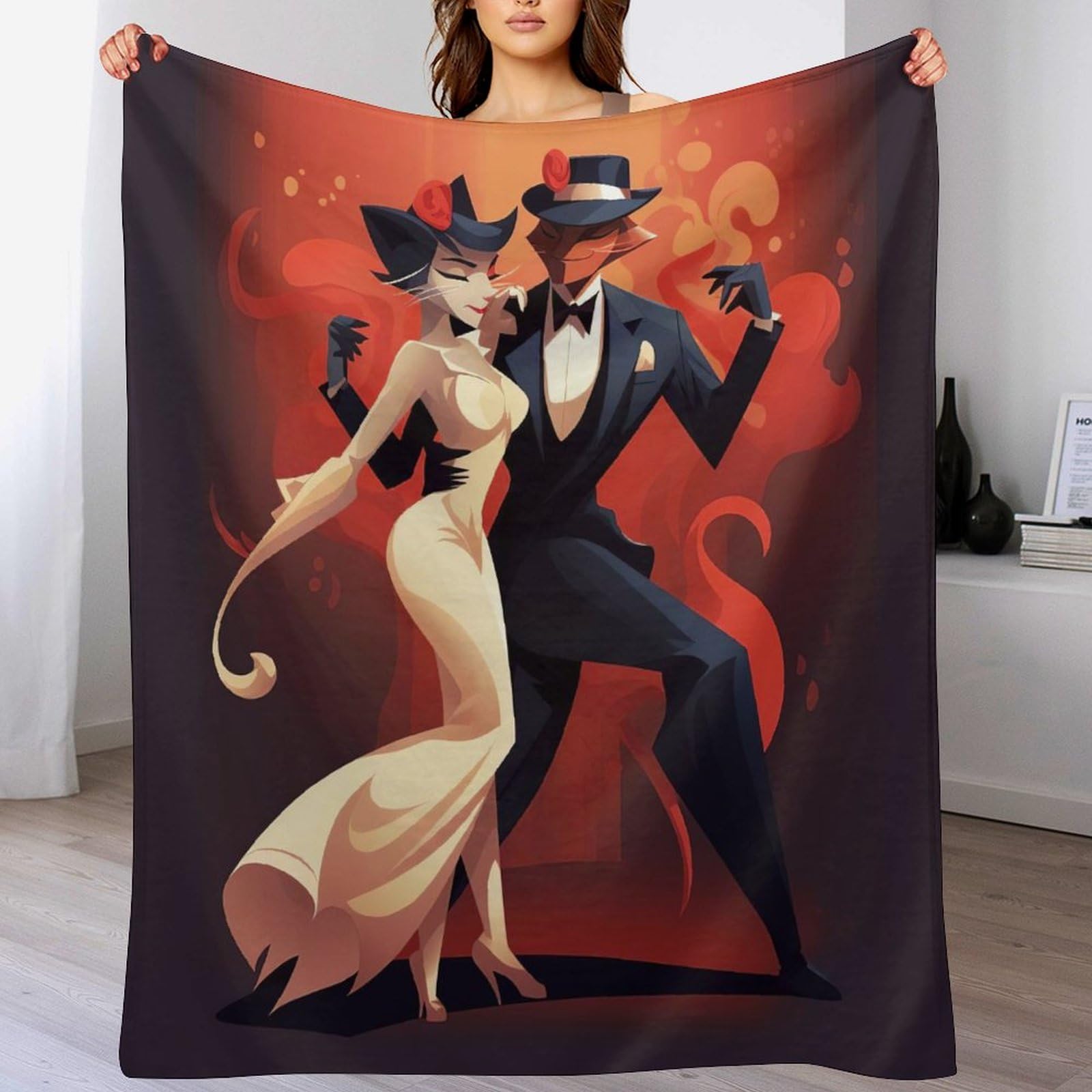 Couverture polaire renard en flannel douce pour lit et canapé | Dimensions 140x180cm