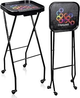 Framar Premium Salon Folding Trolley - Salon Trolley, Salon Tray, Salon Cart Folds up for easy storage