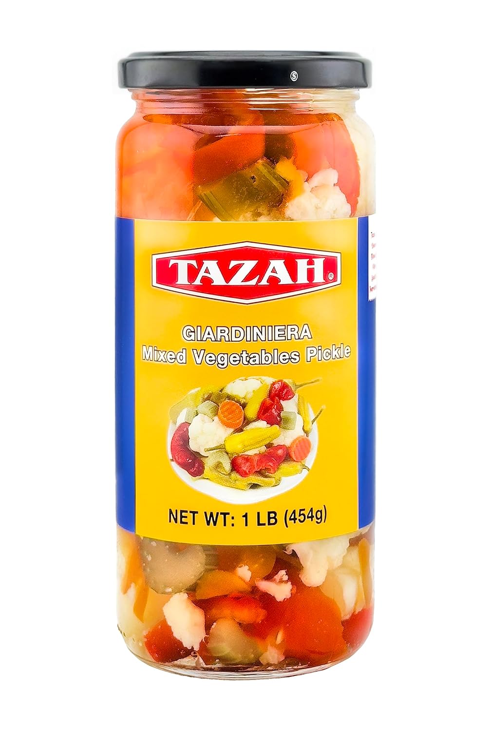 Tazah Giardiniera Mixed Vegetable Pickle 16oz (454g) Greek