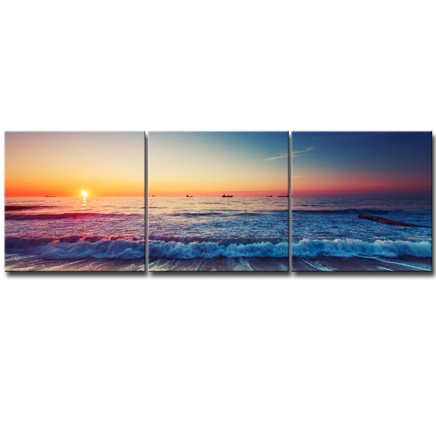 Amazon.co.jp: Royllent アートパネル モダン 現代 「海の景色 