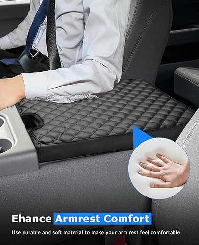 Miniatura 39 de INTGET Funda para reposabrazos de consola central de automóvil para Ford F150 2025 2024, accesorios para interior 2021 2022 2023, tapa de asiento