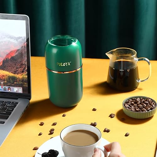 Miniatura 2 de Molinillo de Café Eléctrico para Granos, Especias, Hierbas, Granos y Frutos Secos, Cuchillas de Acero Inoxidable, 2.8 oz, Verde