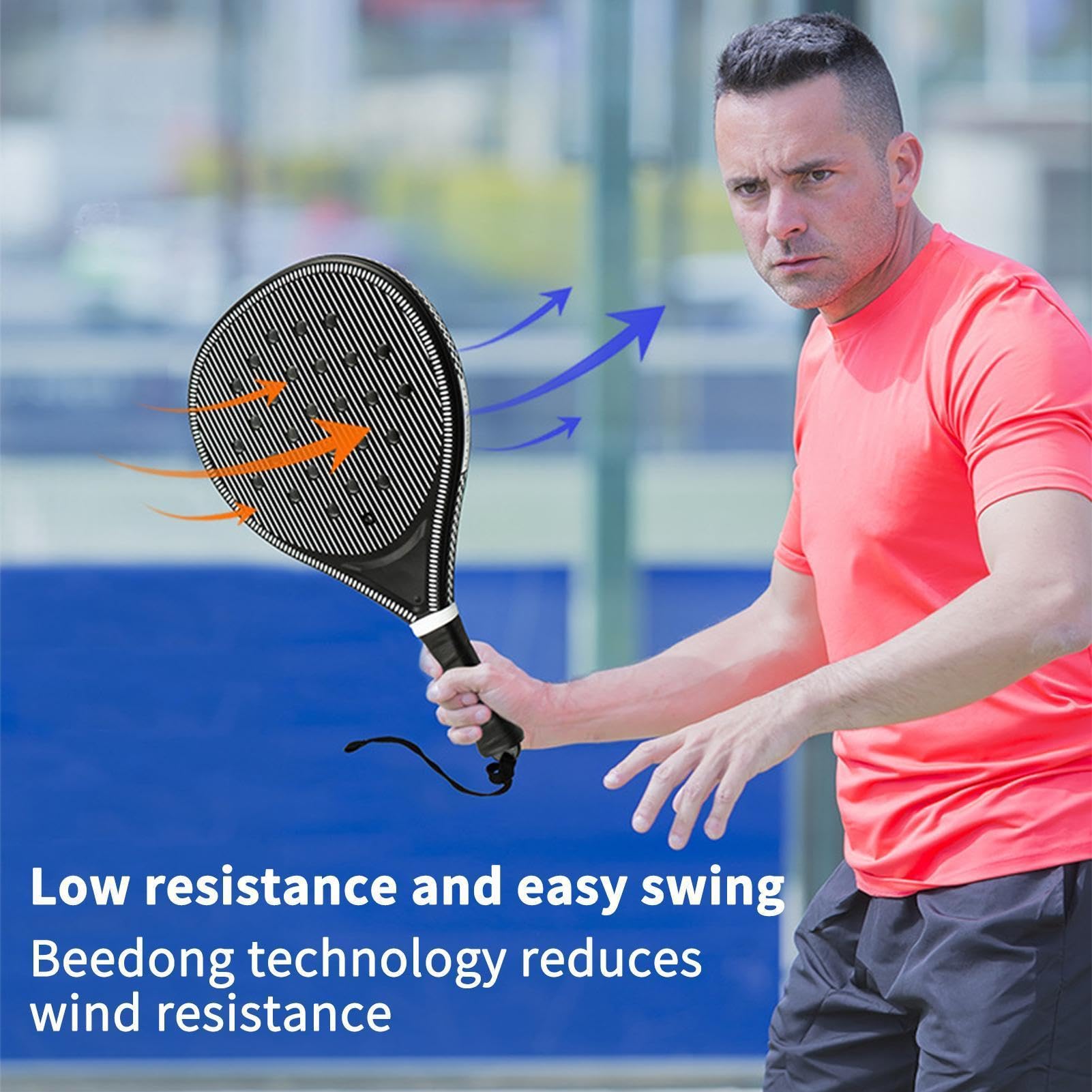 Paletas de Pickleball de fibra de carbono, ligeras, antideslizantes, portab | Juego de raquetas de tenis para mujeres, hombres, adultos, juegos deportivos, playa, parque, jardín, escuela, al aire libre