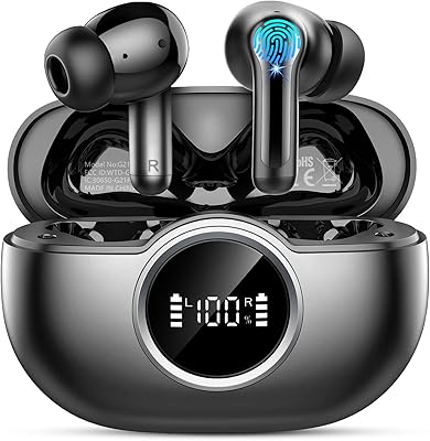 Wireless Earbuds, 2026 3D-Stereo Bluetooth 5.4 Headphones Deep Bass Ear Bud, 4 ENC Noise Cancelling Mic, 40+Hrs USB-C Earphones, IP-X7 Waterproof Headset for Sport Workout Gym Laptop Pad Android iOS