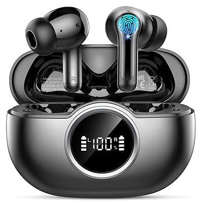 Wireless Earbuds, 2026 3D-Stereo Bluetooth 5.4 Headphones Deep Bass Ear Bud, 4 ENC Noise Cancelling Mic, 40+Hrs USB-C Earphones, IP-X7 Waterproof Headset for Sport Workout Gym Laptop Pad Android iOS