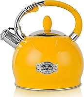 Vista 9 de SUSTEAS Tetera Silbante para Estufa - Tetera de Té de Acero Inoxidable Grado Alimenticio con Mango Ergonómico de Toque Frío, Con 1 Guante de Negro