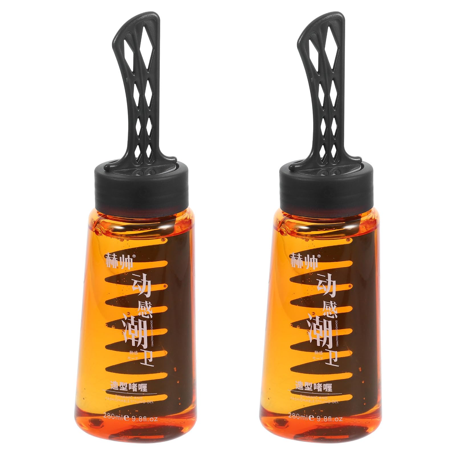 2 Stück Haargel mit Applikator und Breitzahnigem Kamm Herren Styling Gel für Schnelles Einölen und Festen Feuchtigkeitsspendend für Fettiges Haar und Zuhause