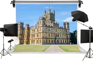 Highclere Castle Backdrop England Country House Photography Background 7x5ft Downton Abbey TV Fans Portrait Photo Shooting Props Party Supplies GESEN60