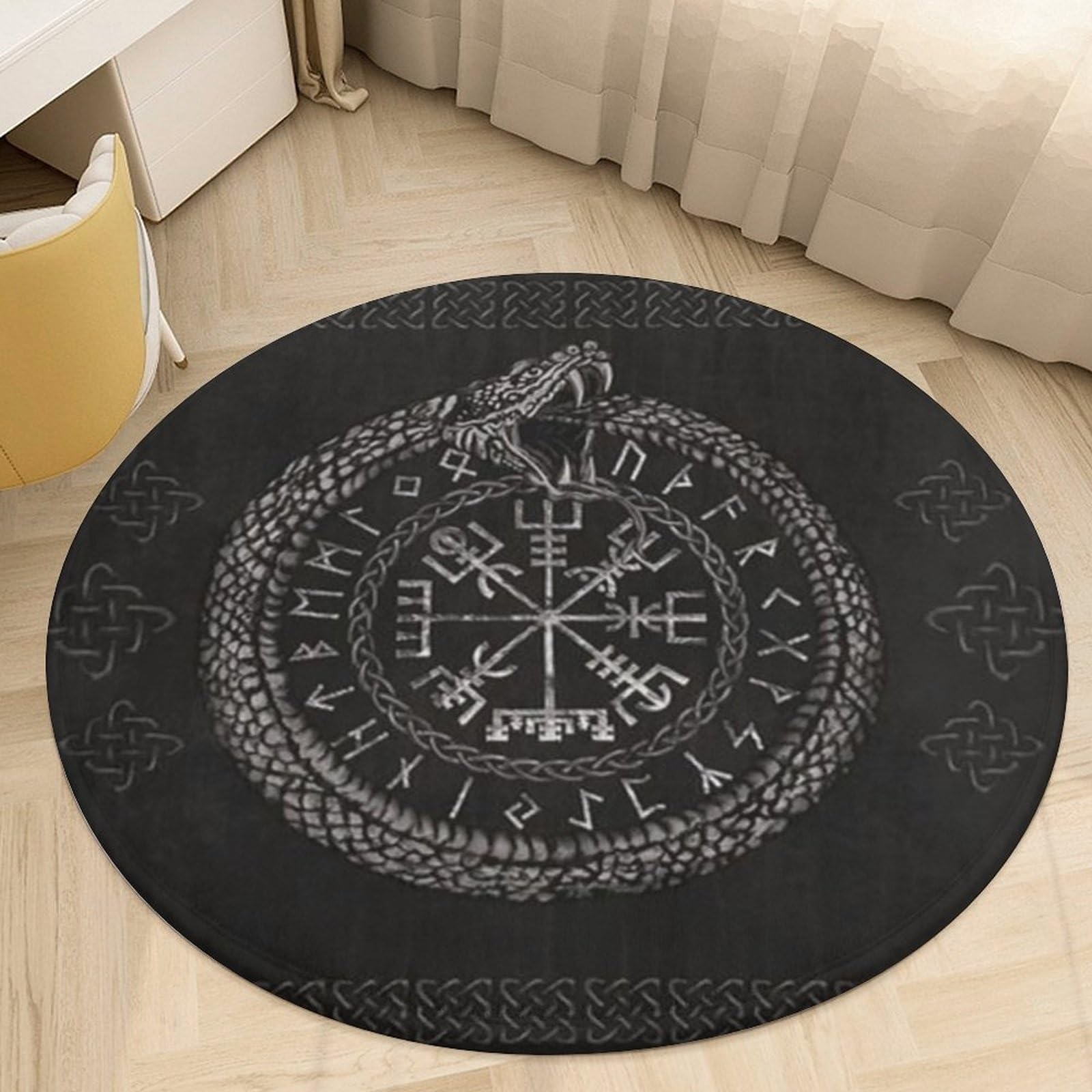 Tapis flanelle Viking lavable pour salon avec support antidérapant