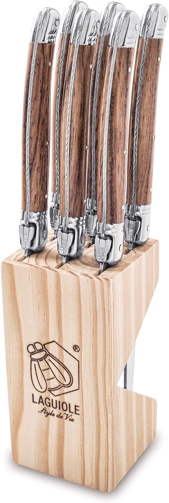 Laguiole Style de Vie Premium Line Steak Knife 1.8 mm Thick 6 Pieces Wood Colour