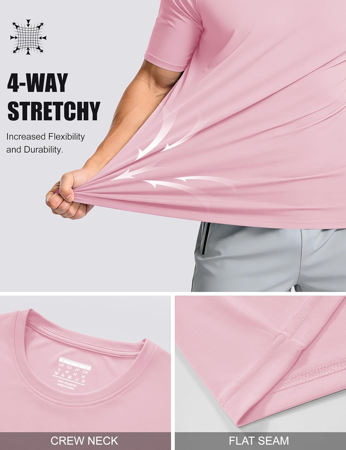 MAGCOMSEN Men's Short Sleeve UPF 50+ T-Shirt Quick Dry Workout Athletic Running Swim Tops Tee Rash Guard Performance Shirts - Image 6