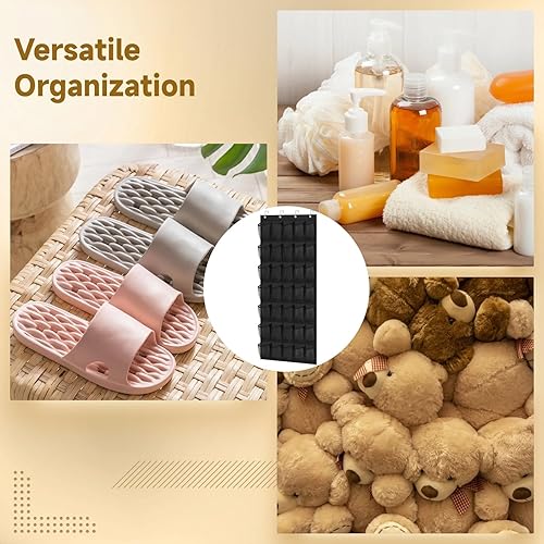 Miniatura 5 de 3 organizadores de zapatos para colocar sobre la puerta, 35 bolsillos grandes, bolsas de almacenamiento colgantes grandes, estantes de zapatos de