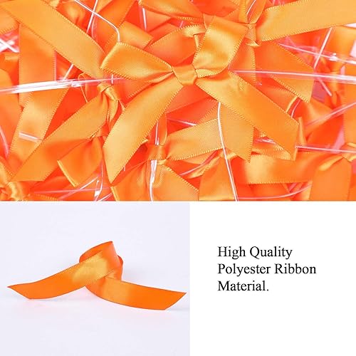 Miniatura 10 de AKLVBL Paquete de 50 lazos de satén plateados para bolsas de golosinas, bolsas de regalo, bolsas de dulces de panadería y lazo de cinta de