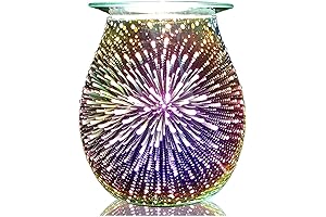 3D Glass Electric Wax Melt Burners, Oil Burner, Wax Warmer