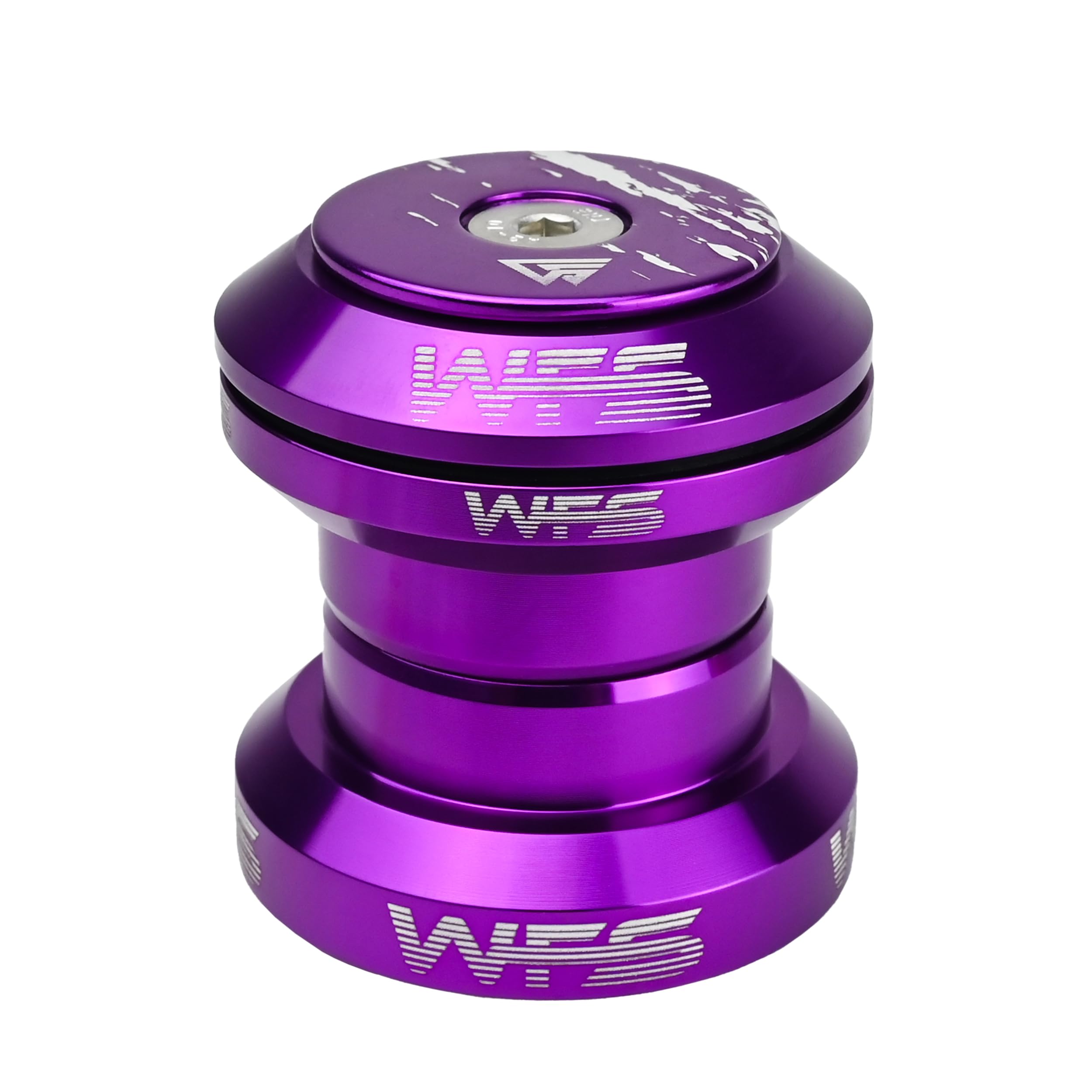 WFS NV.37 1-1/8 Inch Threadless Bike Headset Set for Threadless Steerer Forks and 34mm Head Tube - CNC Aluminum Alloy, Sealed Bearings for Mountain Bike, Road Bikes, MTB and BMX, Purple