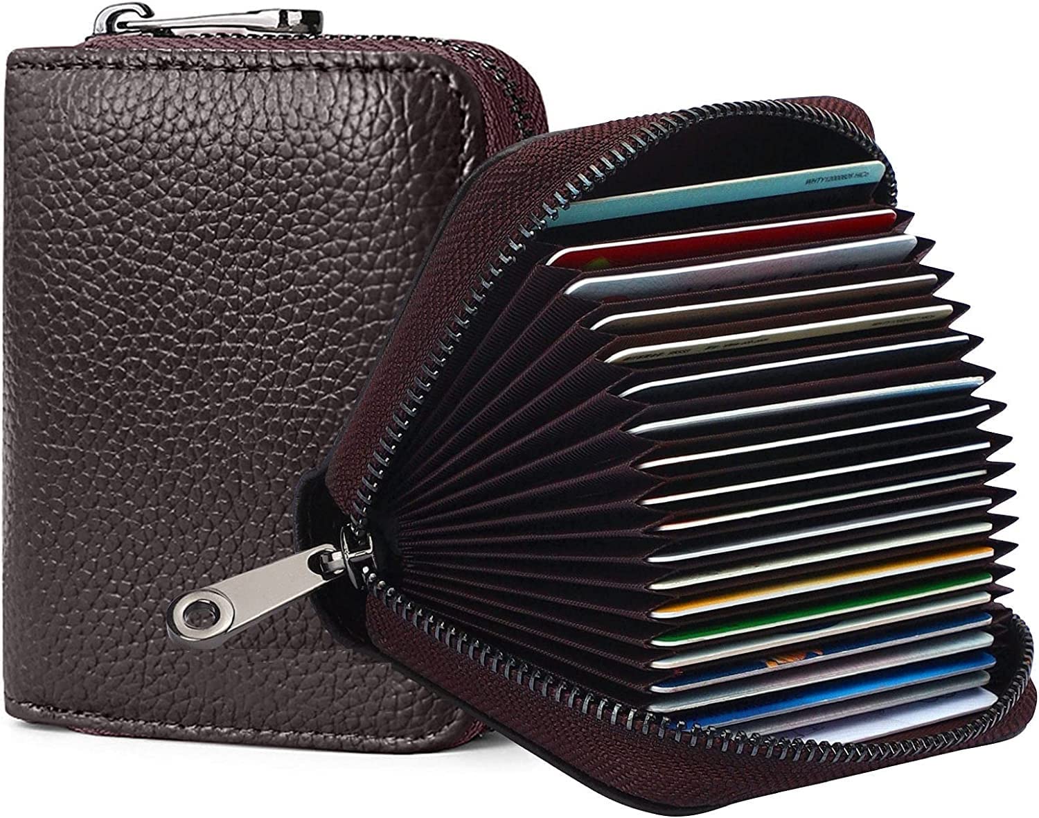 Blocking Brown Genuine Leather Wallet for Men with ATM Card & Coin Zipper | Bi-Fold Wallet | Men's Wallet Purse-image-21