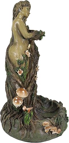 Miniatura 4 de Ebros Gift Whispering Forest Celta Greenman Árbol Mujer Gaia Ent Retorno Incienso Quemador Aroma Aroma Estatuilla Diosa Cuernos Árbol de la Vida