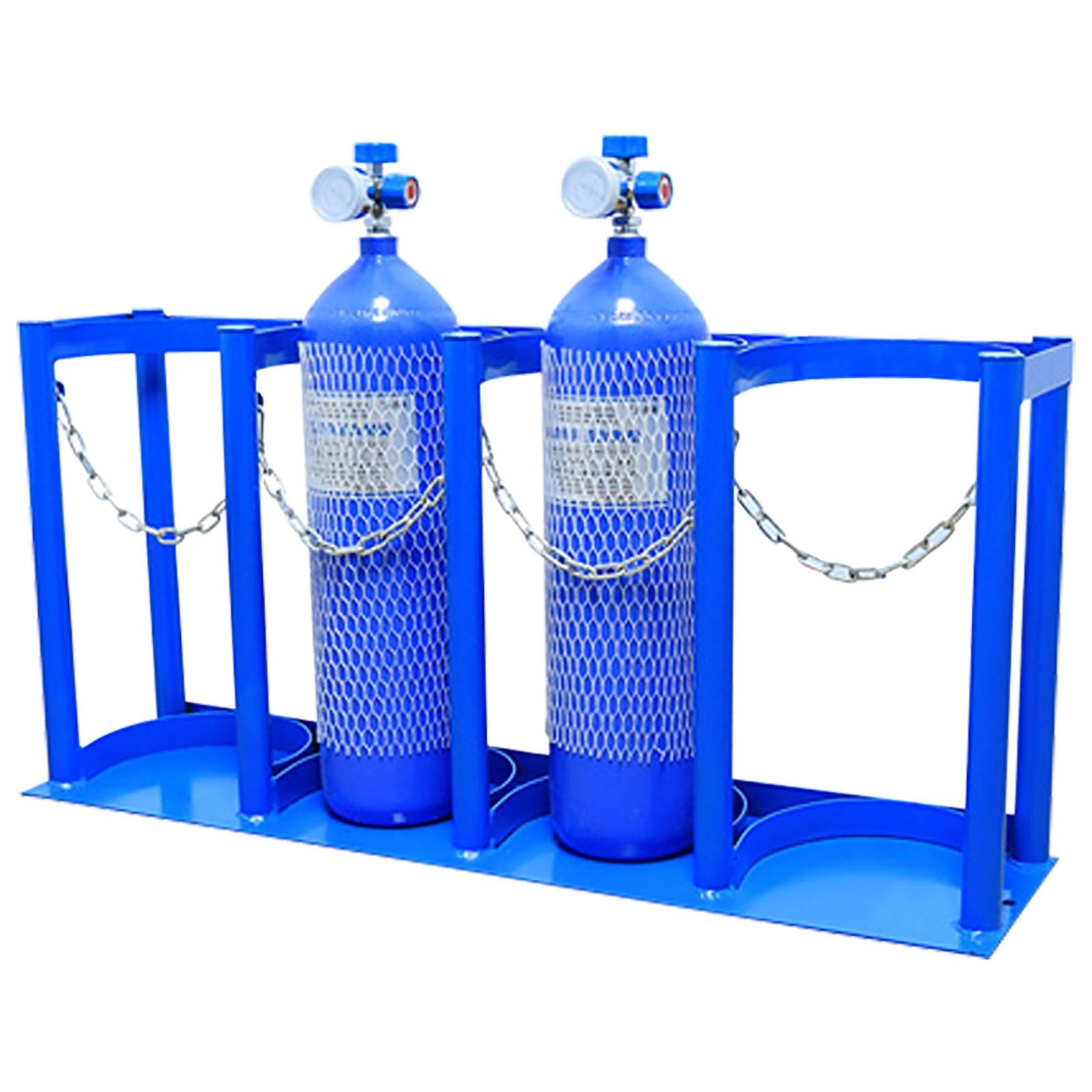 GLJTUO Oxygen Tank Cylinder Holder - Steel Rack for Propane, Nitrogen, Argon, Dive Cylinders - CO2 Storage with Screws Kit for Lab, Factory, Hospital,0-83x20x40cm/32.7x7.9x15.7in