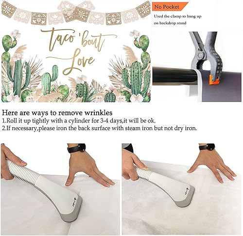 Miniatura 5 de Avezano Taco Bout Love - Telón de fondo de despedida de soltera bohemio de hierba de las pampas, despedida de soltera, fotografía, fiesta, cactus,