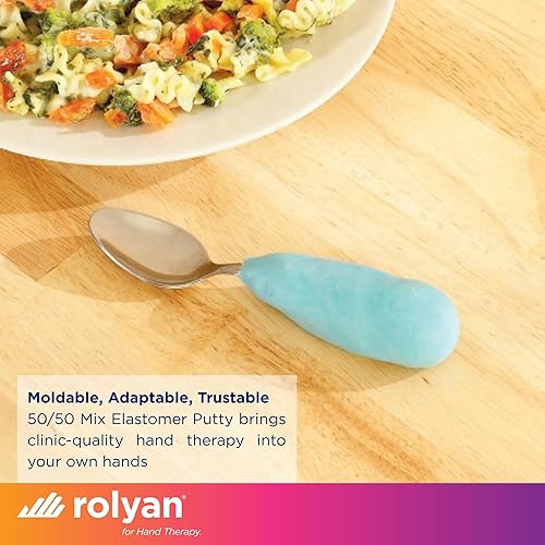 Miniatura 10 de Rolyan Masilla de elastómero de mezcla 5050, 8.47 onzas, masilla de terapia ocupacional flexible para férulas de terapia de manos, agarre acumulado