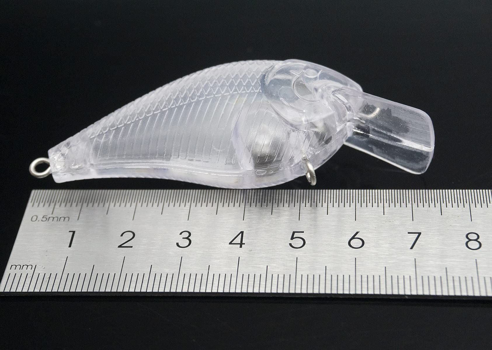 10PCS Unpainted Lure Blanks - 7.4cm, 7.69g, With Rattle, For DIY Trout Bass Fishing Lures