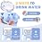 BLUEGO 32oz Glass Water Bottles with Straw Time Marker Half Gallon Large Motivational Water Bottle with Silicone Sleeve 2 Liter Large Glass Water Jug for Gym, Sports& Workout, Daily, Light Blue