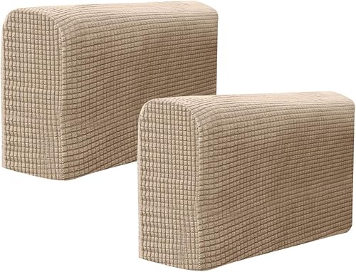 Miniatura 9 de SEWACC Protectores universales para reposabrazos de silla, funda elástica para reposabrazos de sofá, protector elástico para sofá reclinable, sofá