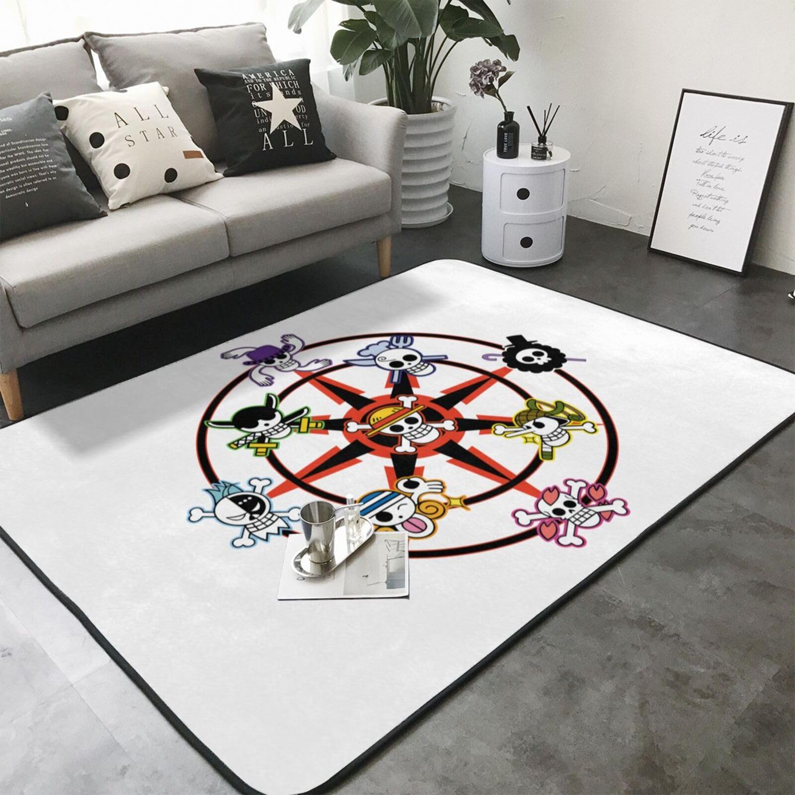 ONE PIECE Rug ドン!! ラグ マット Amazon｜ワンピース ONE PIECE カーペット 滑り止め付き ラグマット