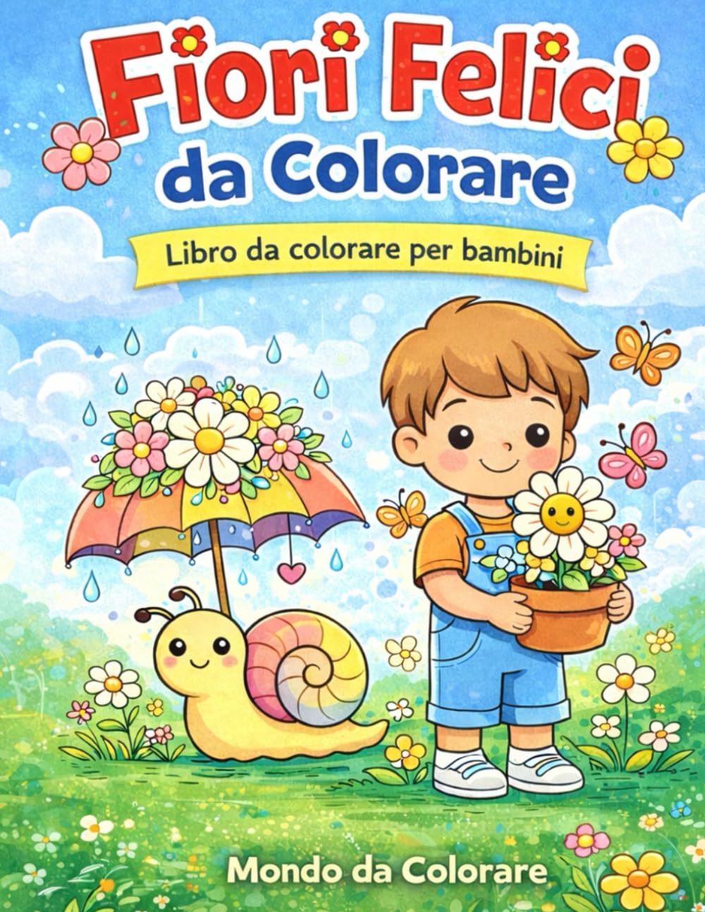 Album floreale da colorare: Album con 22 immagini di fiori da colorare