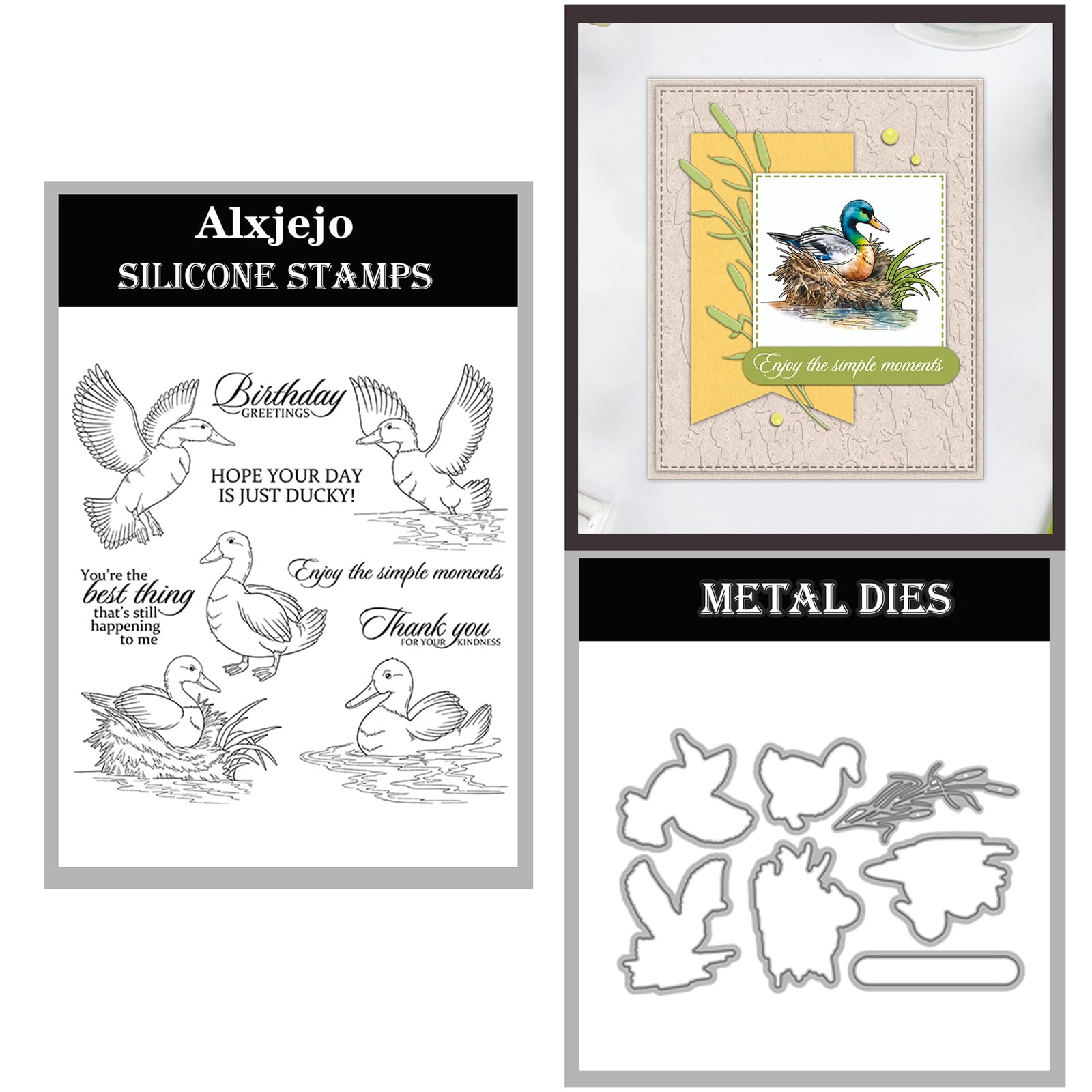 Alxjejo Cutting Dies and Stamps Set 2024-2025-2026,Stamps and die for Card Making for DIY Birthdays, Thanksgiving Day, Valentine's Day, Scrapbooking, Art Craft, Festivals Greeting Card Album