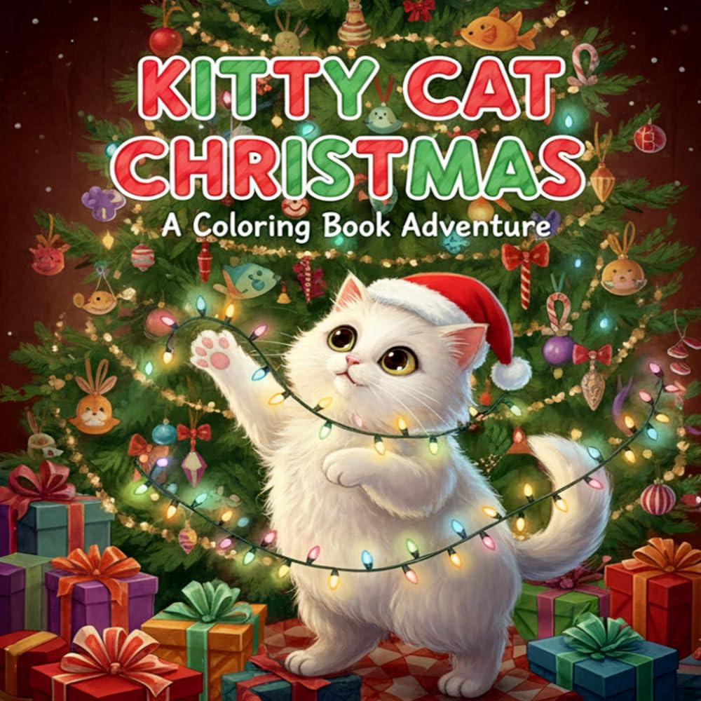 Kitty Cat Christmas: A Coloring Book Adventure