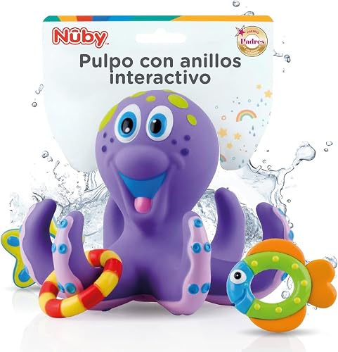 Nuby Juguete de baño Pulpo Flotante con Anillos para…: opiniones