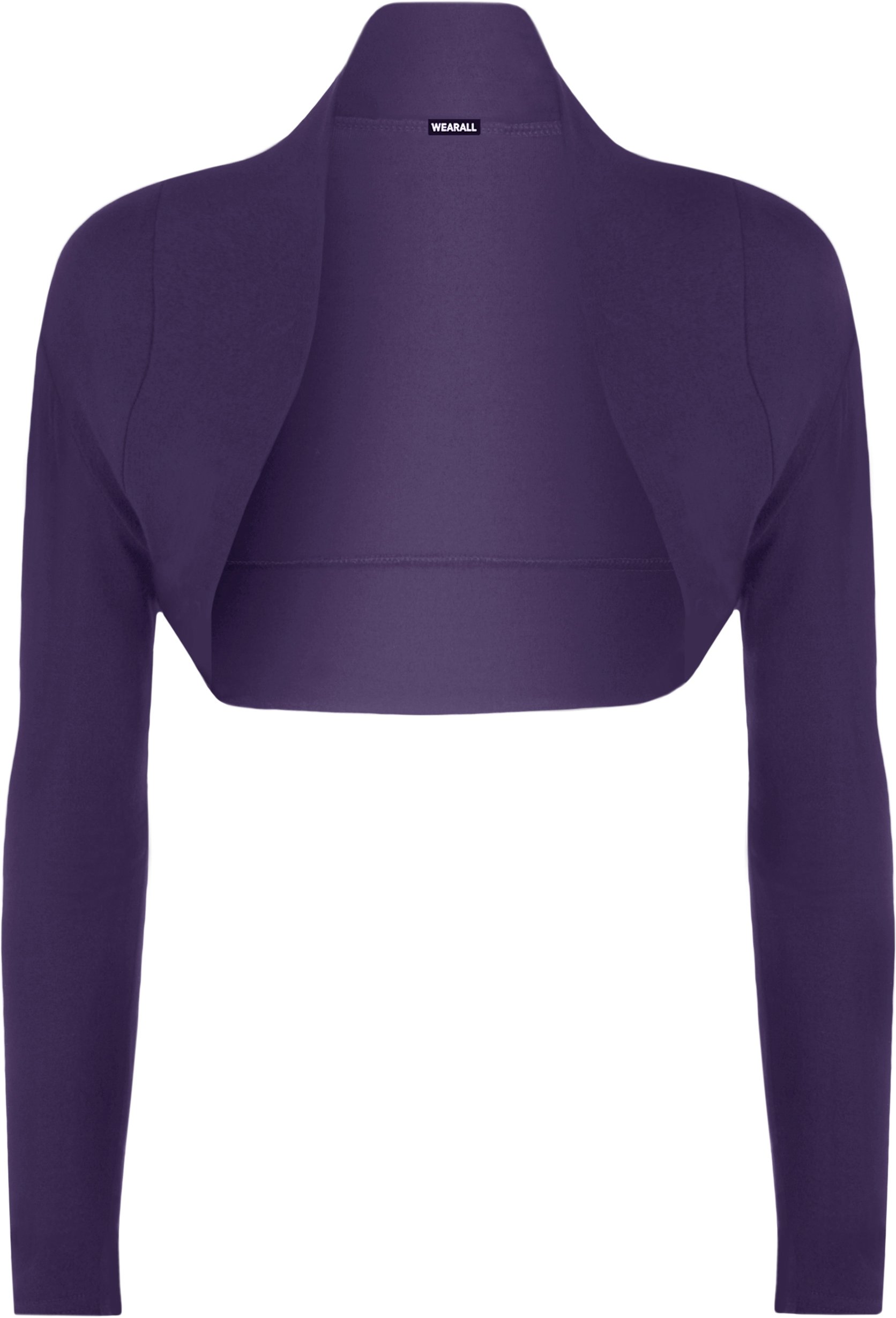 Wearall Women's Purple Shrug Bolero Stretch Top Cardigan - 12/14