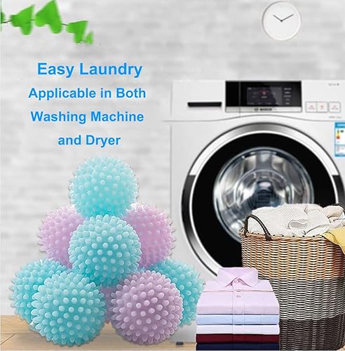 Miniatura 7 de Bolas reutilizables para secadora de ropa, alternativas ecológicas suavizantes para suavizar y esponjar la ropa sucia, liberación de arrugas (juego