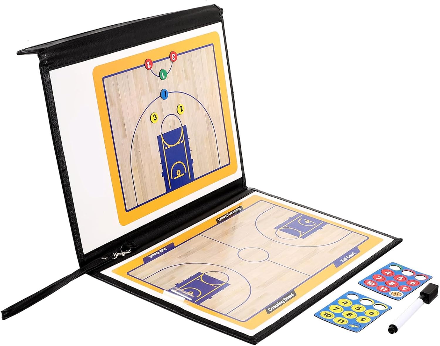 Basketball Coaching Board Tactical Dry Erase Marker Board Kit with Magnetic Surface Portable Sports Ball Training for Coaches and Match Analysis