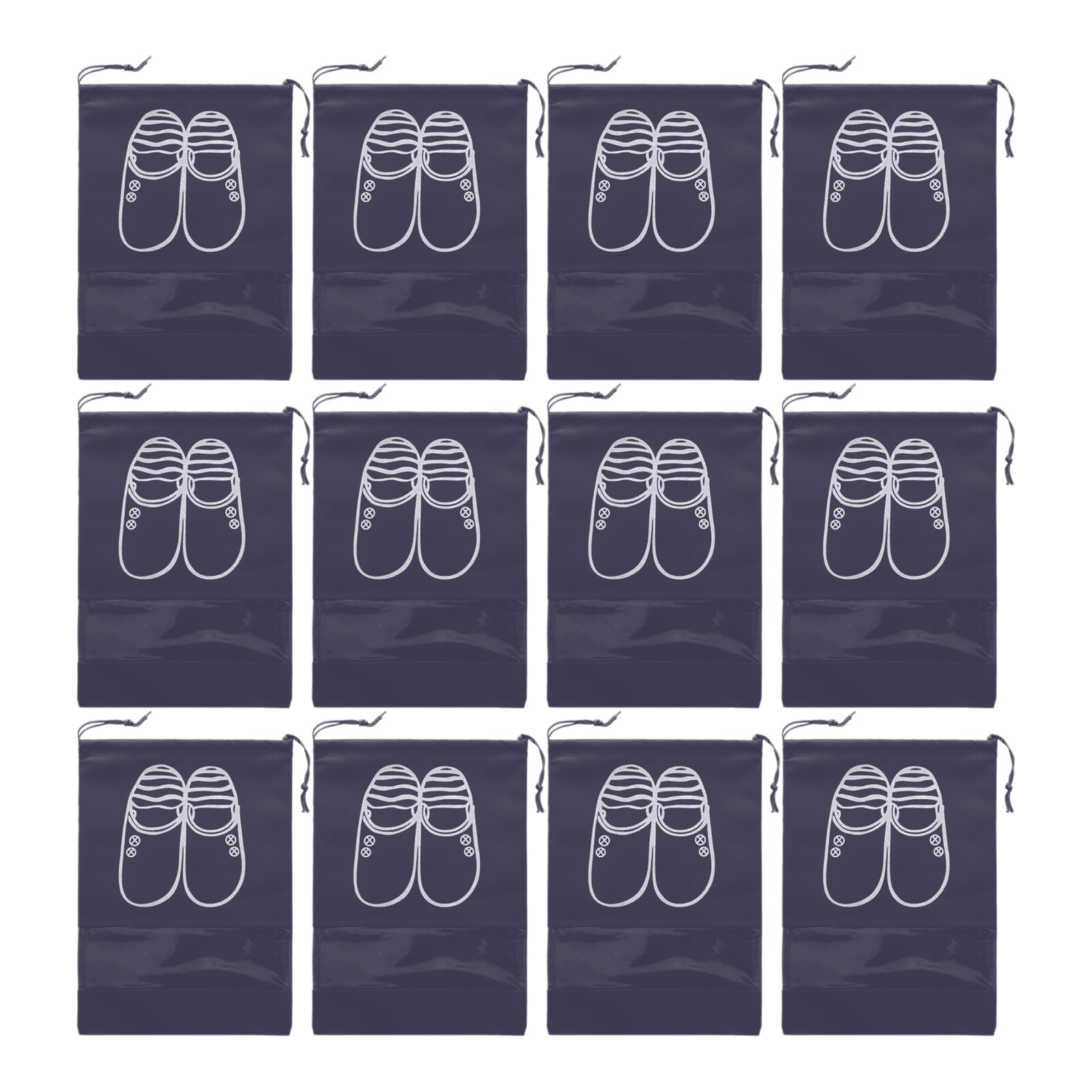 Kalttoy 12Sets Shoe Bag Shoe Holder Drawstring Pouches Dustproof Moisterproof for Home and Travel Use Drawstring Dustproof