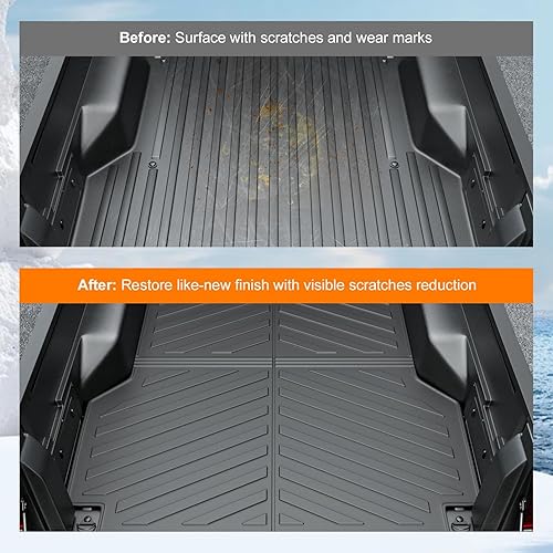 Vista 3 de powoq Tapete de caja de camión de 6 pies compatible con Toyota Tacoma 2005-2023, revestimiento de caja de camioneta TPE de repuesto para accesorios