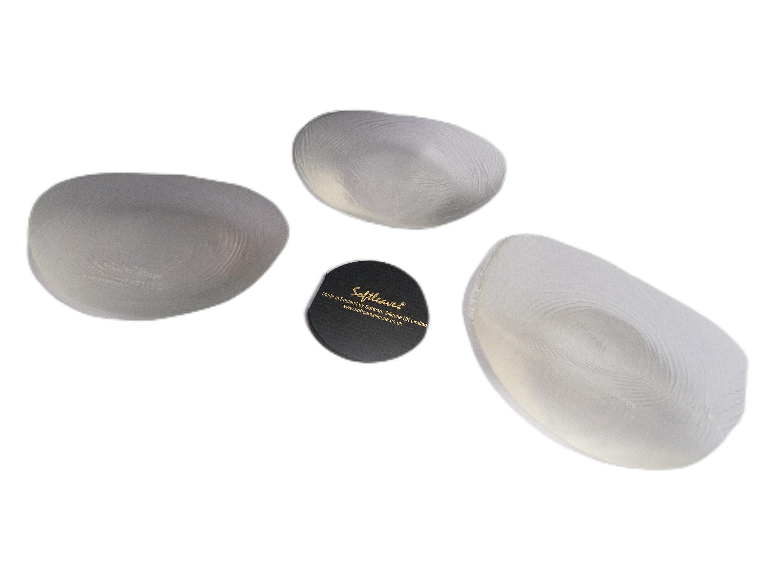 Softleaves Clear Shape X100 Silicone Breast Enhancers - Select Any Size Or Colour (X-Large - For Bra D-Dd E F (Bust 34-36-38), Transperant (No Colour))