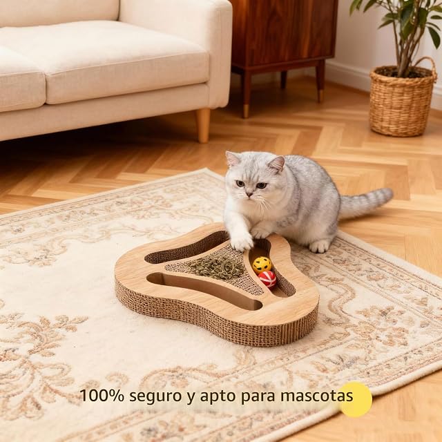 Foto 7 de 7 de Nobleza - Rascador para Gatos, Cartón Ondulado Resistente, Rascador Durable de Doble Cara para Gatos…
