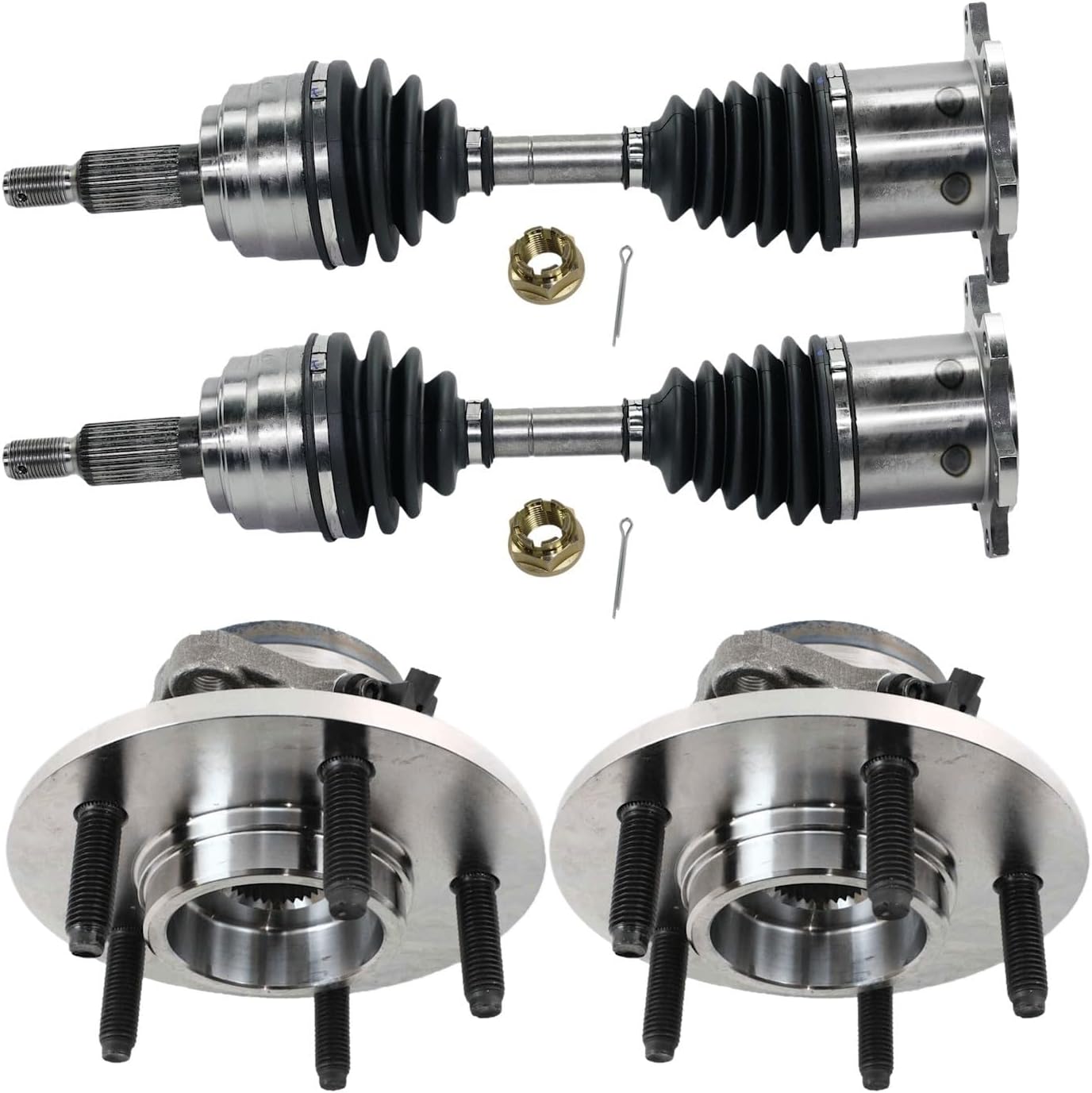 Replacement Front Suspension Kit compatible with Ford Expedition 2001-2002 5.4L 4WD With Front Torsion Bar Spring